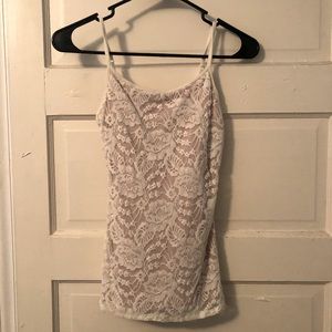 EXPRESS Lace Cami with built in unpadded shelf bra